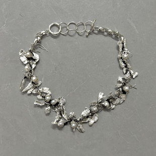 東黑三白/十二水星联珠 s93银原创设计小众暗黑锁骨chocker项圈