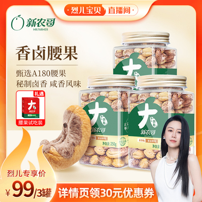 新农哥新货紫皮大腰果原味无添加