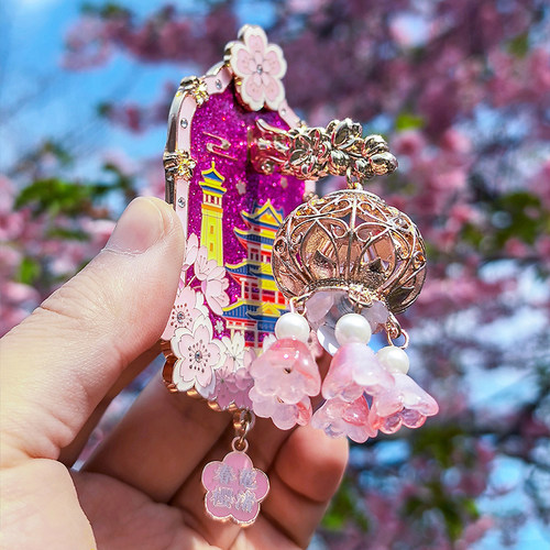 鼋头渚正版发光樱花灯影冰箱贴