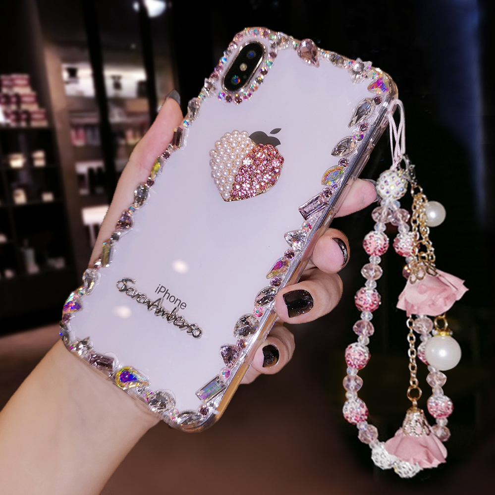 新款OPPOReno12pro镶钻手机壳高级感女reno11带钻石闪9se奢华水晶findx7保护套防摔X6边框软硅胶A98挂链A95潮