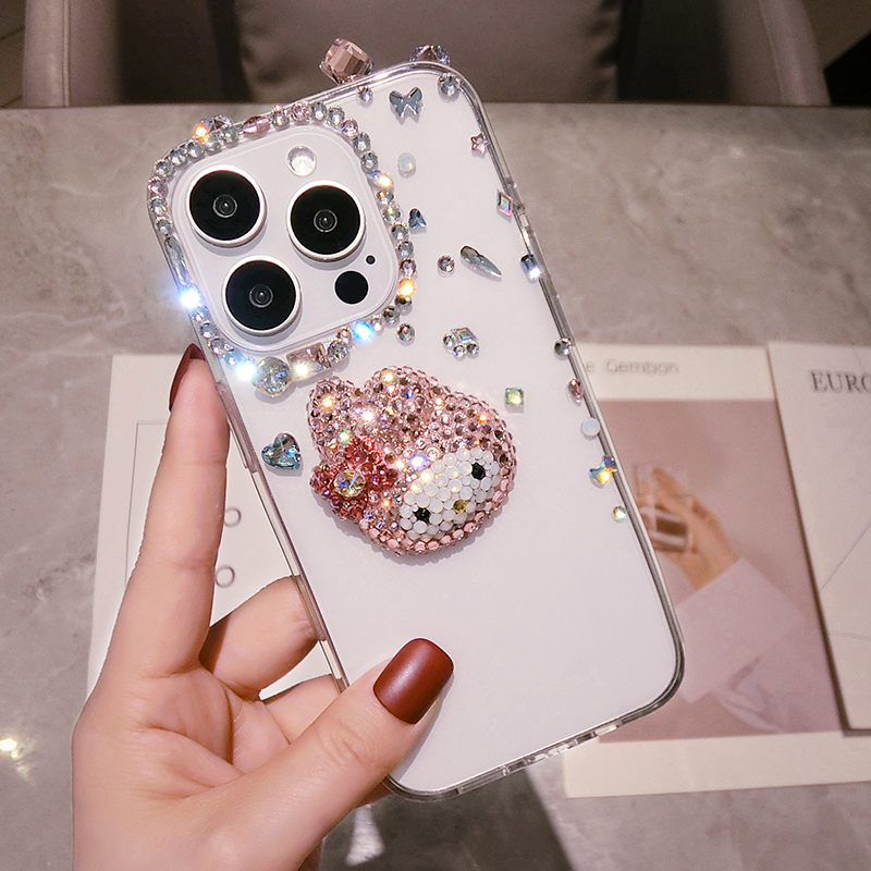 三星S30奢华带钻手机壳S24高档水晶A55G全包软硅胶note10+适用S20fe保护套s9plus防摔s8美乐蒂S23ultra可爱女