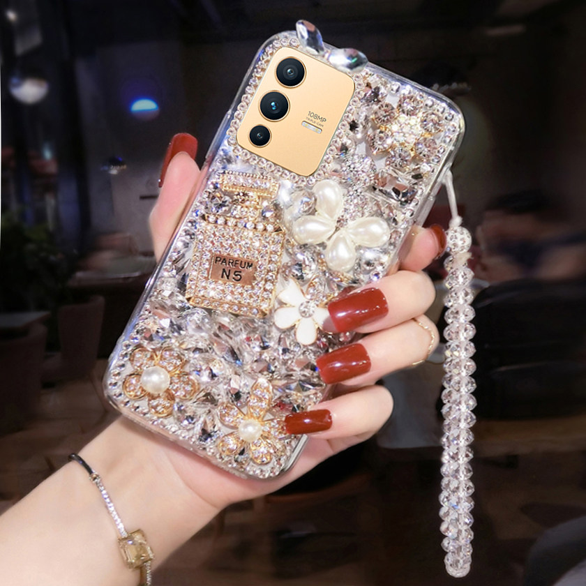 新款vivoX300Pro满钻石手机壳X200奢华女潮X100保护套S50全包带水钻S30防摔S21网红S20奢华S19镶钻S18链S17潮