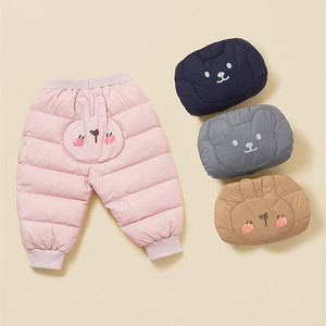 反季清仓婴儿羽绒裤男女童宝宝冬装巴2023新款拉儿童加厚保暖pp裤