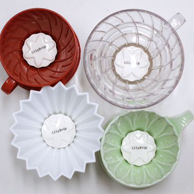 LilyDrip 忘忧草LOTOS 锥形滤杯使用蛋糕杯平底滤纸手冲咖啡