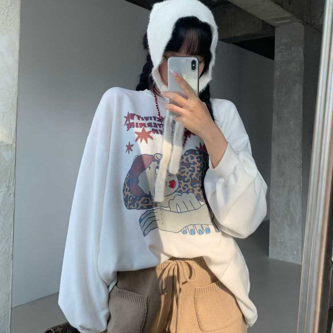 TARABYMOTION可爱印花休闲卫衣