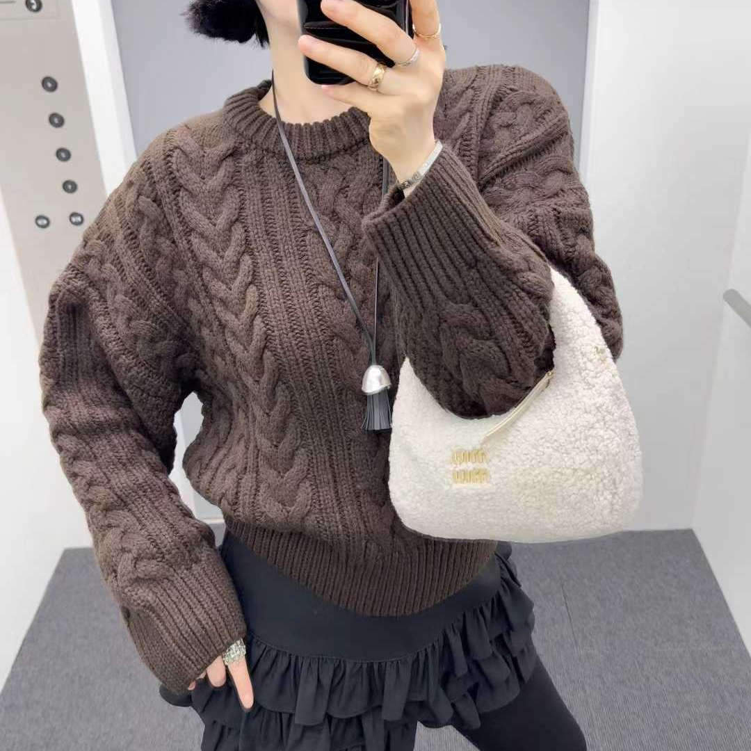 HELDER-P秋冬麻花纹时髦休闲毛衣