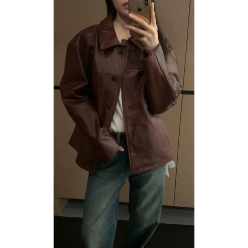 MORETHANYESTERDAY牛皮夹克