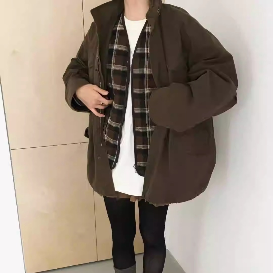 闪闪家格纹内里休闲夹克