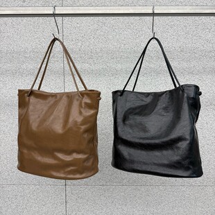 闪闪家 韩国东大门代购AT THE BAGEL复古时髦牛皮包包