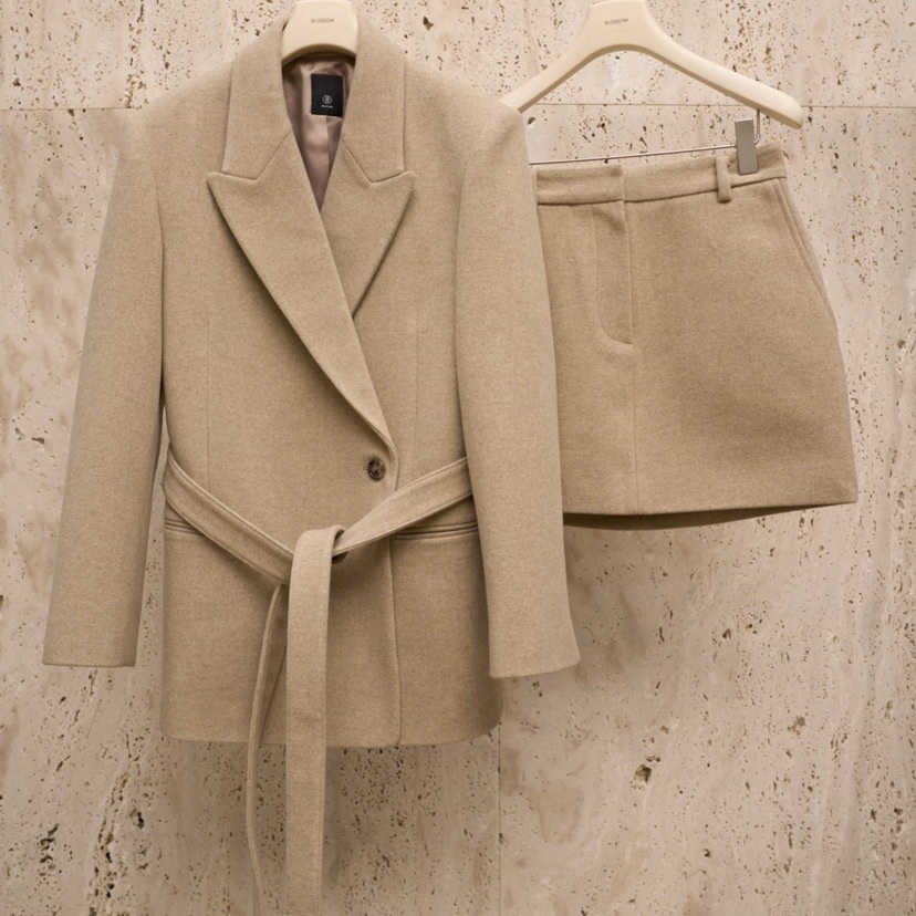 BLOSSOM羊绒羊毛混纺西装套装