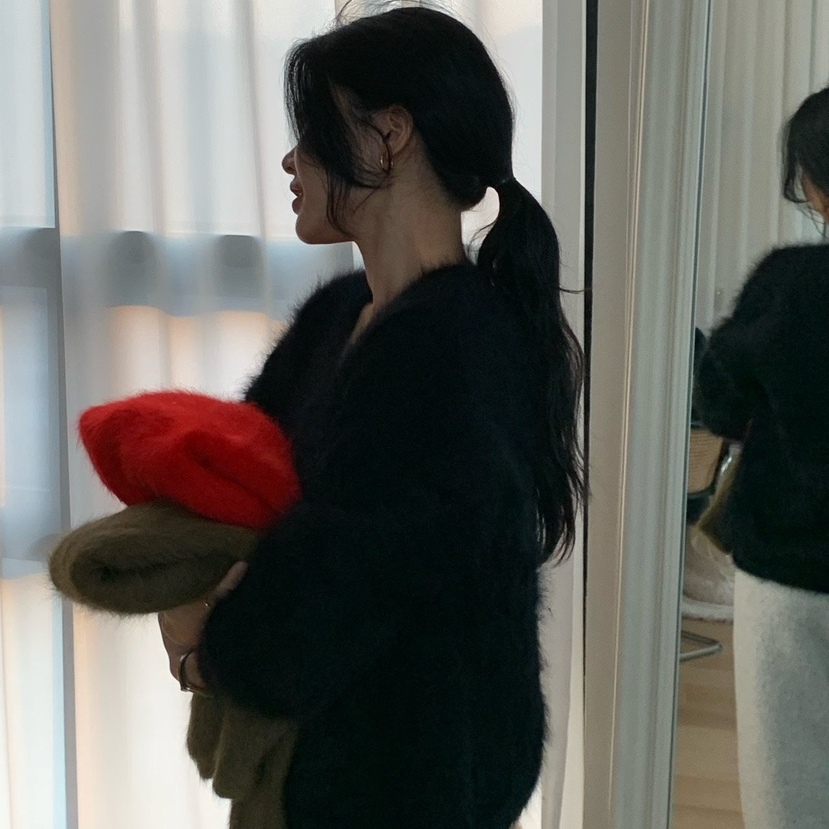 REGULARLY/PLACOR安哥拉兔绒V领