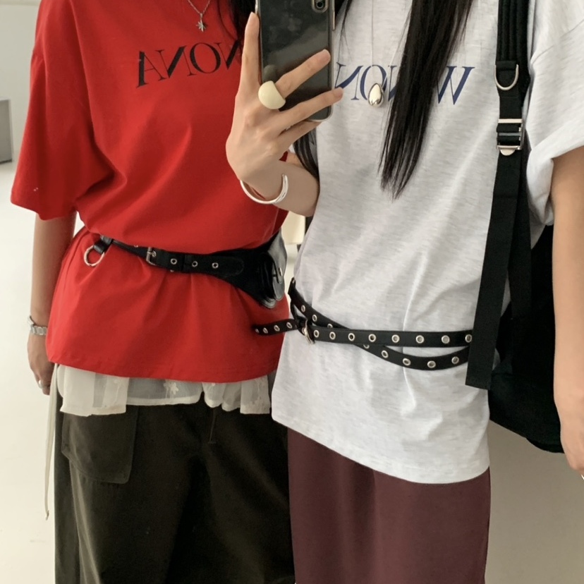 闪闪家韩国代购VAARA字母印花T恤