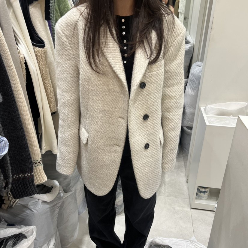 ASOME羊毛混纺粗呢时髦秋冬西装