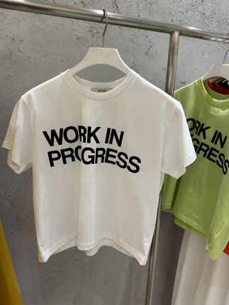 现货 闪闪家 韩国东大门代购6PENCE-P休闲字母印花小板型时尚T恤