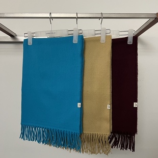 LONDON 韩国东大门代购 FLAT腈纶流苏简约质感围巾 闪闪家 现货