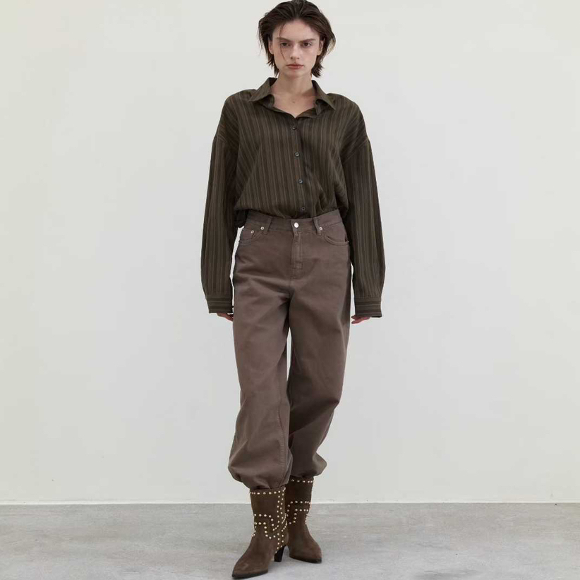 NEROLI36复古纯棉舒适卡其休闲