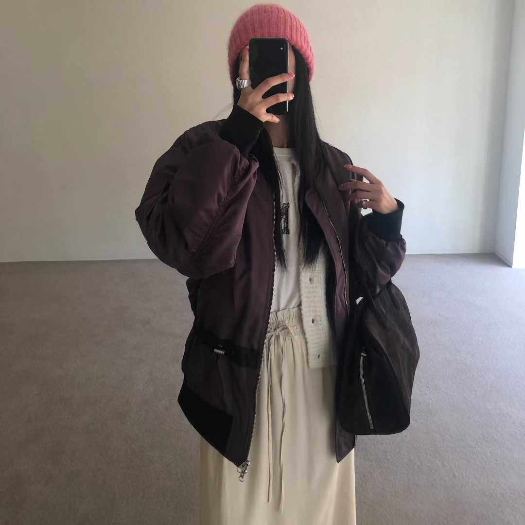 REPELLER抽绳束腰休闲尼龙棉服