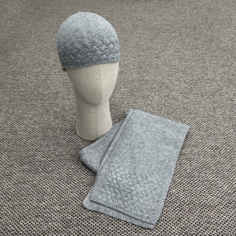 HELDER-P小香风针织冷帽围巾