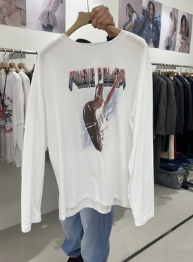 闪闪家 韩国东大门代购REPELLER春新摇滚印花时尚休闲长袖t