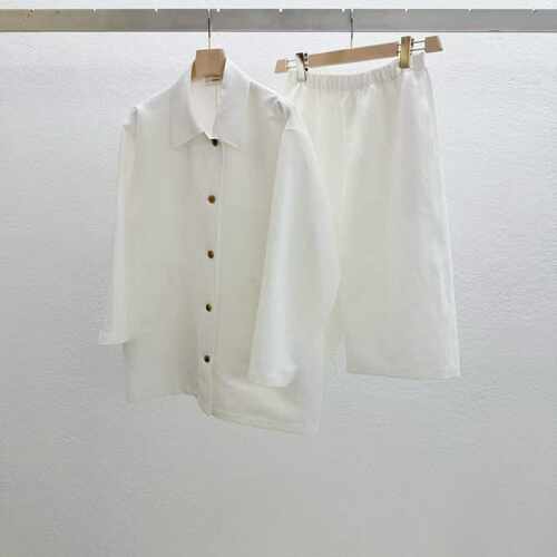 STATEMENT棉麻混纺质感休闲套装