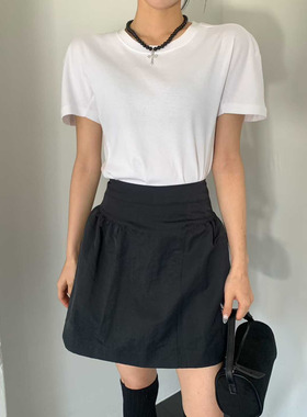 闪闪家 韩国东大门代购TARA BY MOTION设计感泡泡袖修身t