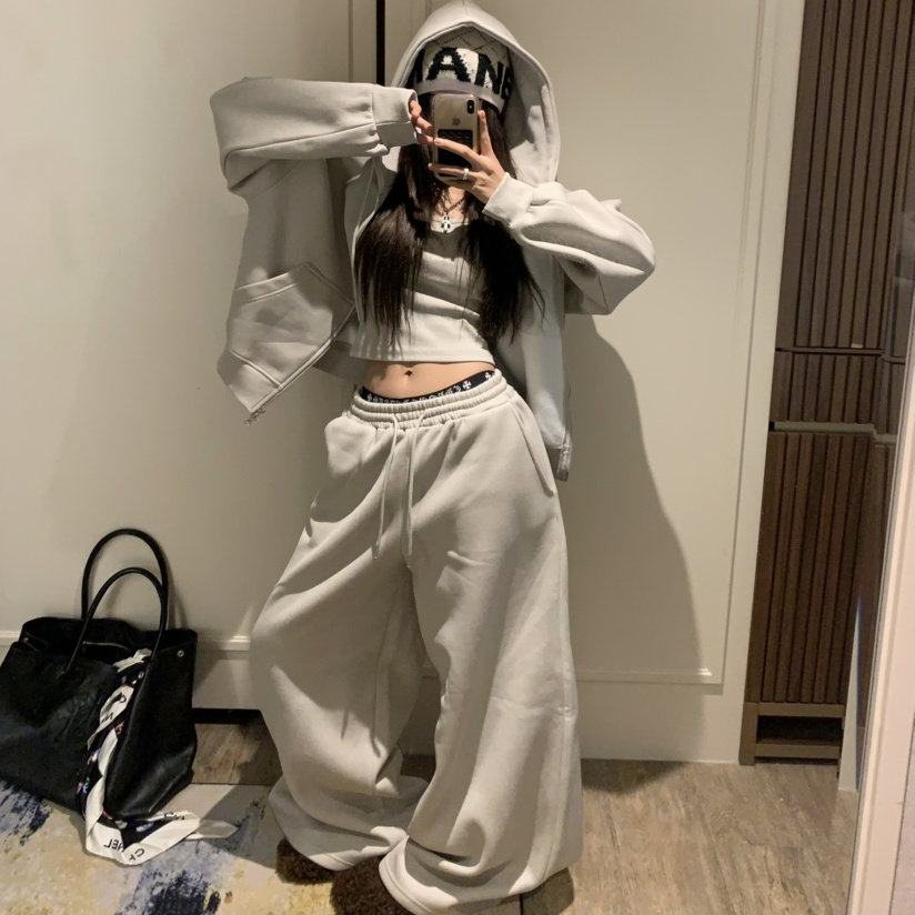 VIRKIN加绒秋冬卫衣三件套