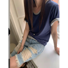 闪闪家 韩国东大门代购TEMPTING简单舒适净版多色短袖t