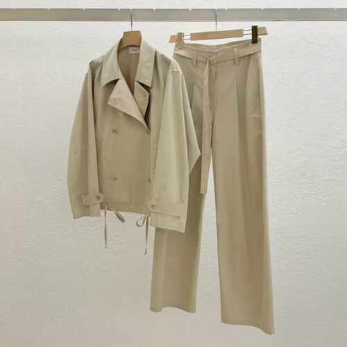 STATEMENT纯棉卡其休闲风衣套装