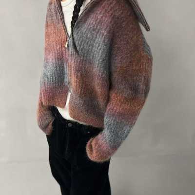 MAISONSTAFF渐变色少女感拉链