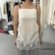 闪闪家 MAISONSTAFF蕾丝下摆丝滑打底吊带 韩国东大门代购