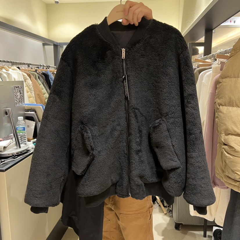 SELFSERVICE双面可穿毛绒尼龙