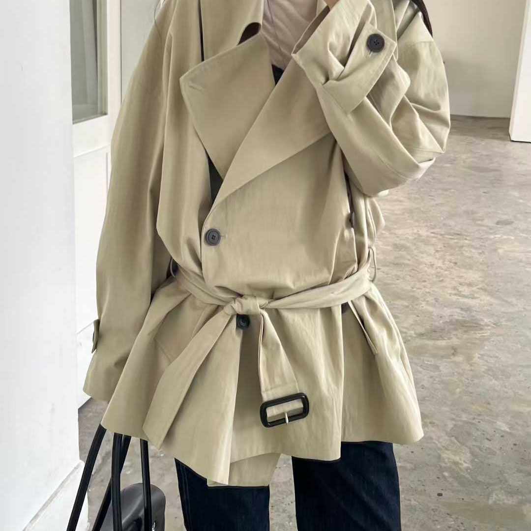 REPELLER中低腰休闲双排扣风衣