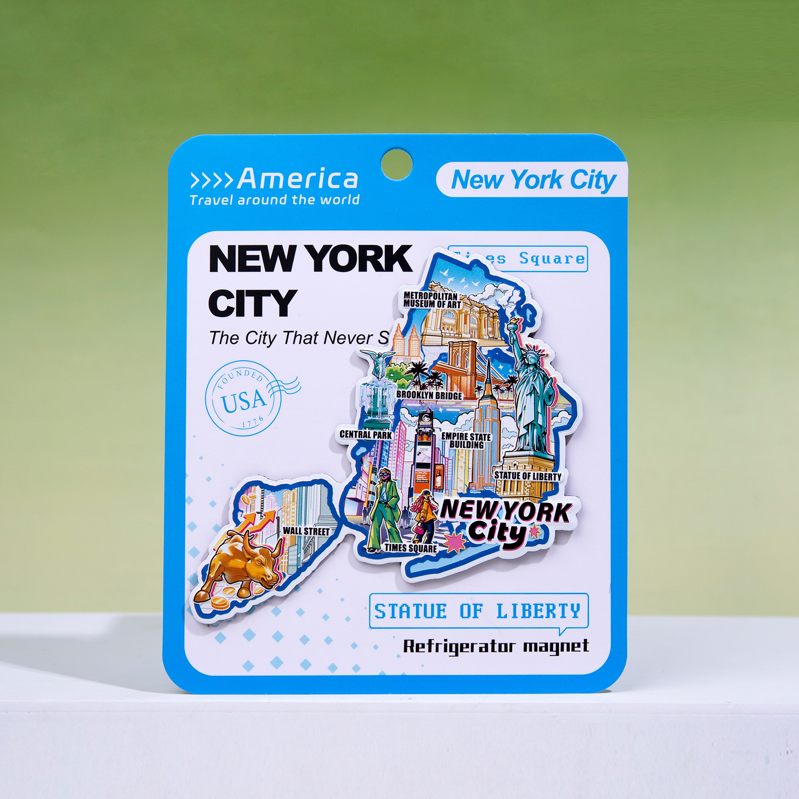 纽约NEWYORK冰箱贴华尔街