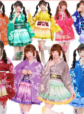 外贸出口日本动漫和服COS极乐净土重樱和服女仆装宅舞衣服
