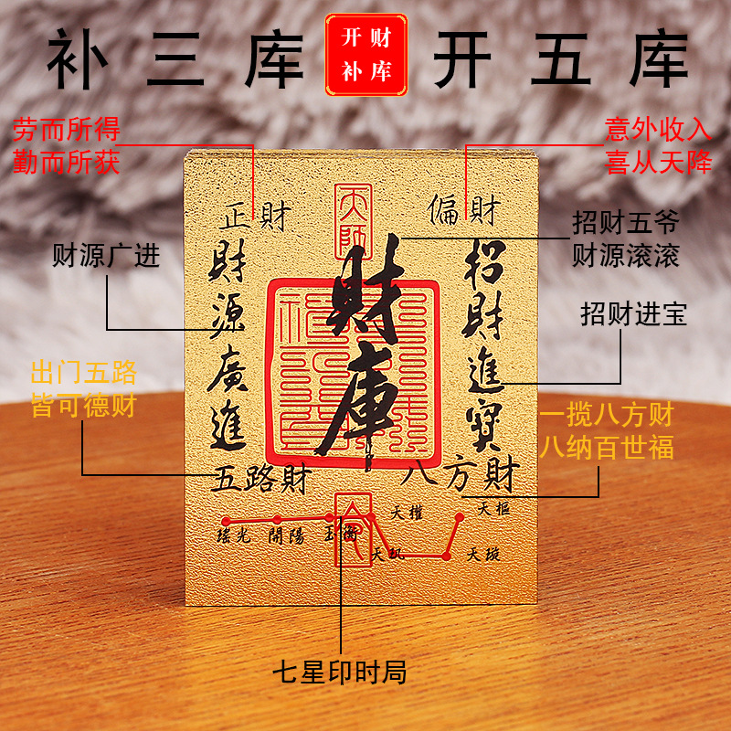守财库卡片手机贴纸金卡时来运转贴纸百福金卡百顺起势卡百福