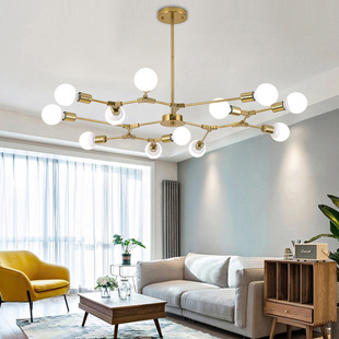 北欧风格 创意树枝分子灯 客厅吊灯后现代简约卧室餐厅魔豆吊灯个性