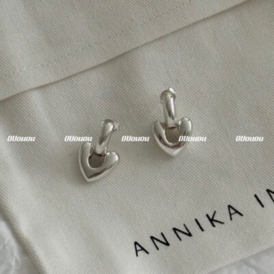 OU｜ANNIKA INEZ 爱心吊坠耳环 Heart Drop Earrings