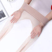 360度全透无缝裆部性感女袜夏季 肉色超薄款 袜低腰防勾全透明无痕
