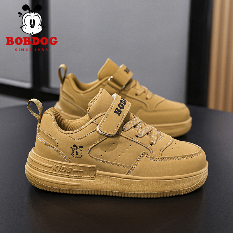 巴布豆儿童魔术贴板鞋