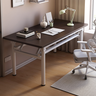 家用卧室台式 电脑桌简易长方形书桌简约学生写字桌租房折叠小桌子