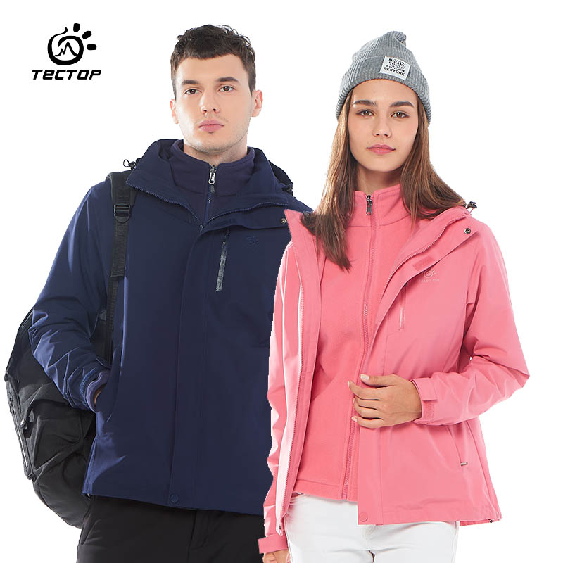 探拓男女加厚外套防水冲锋衣