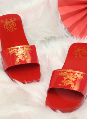 潮汕习俗揭阳出花园红木屐