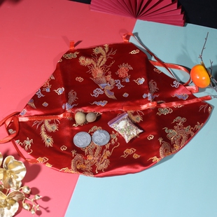 潮汕出花园结婚用品新娘肚兜揭阳腰围男女肚兜结婚草头腰兜种子