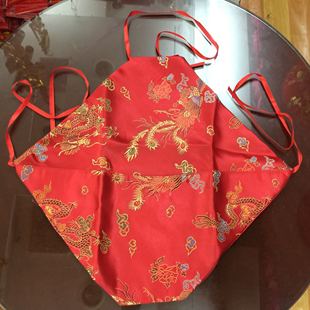 结婚喜庆用品新娘肚兜龙凤腰围出花园男女肚兜结婚草头腰兜种子