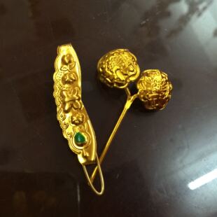 喜庆用品嫁妆新娘头饰品结婚 金如意发夹如意簪子复古发饰