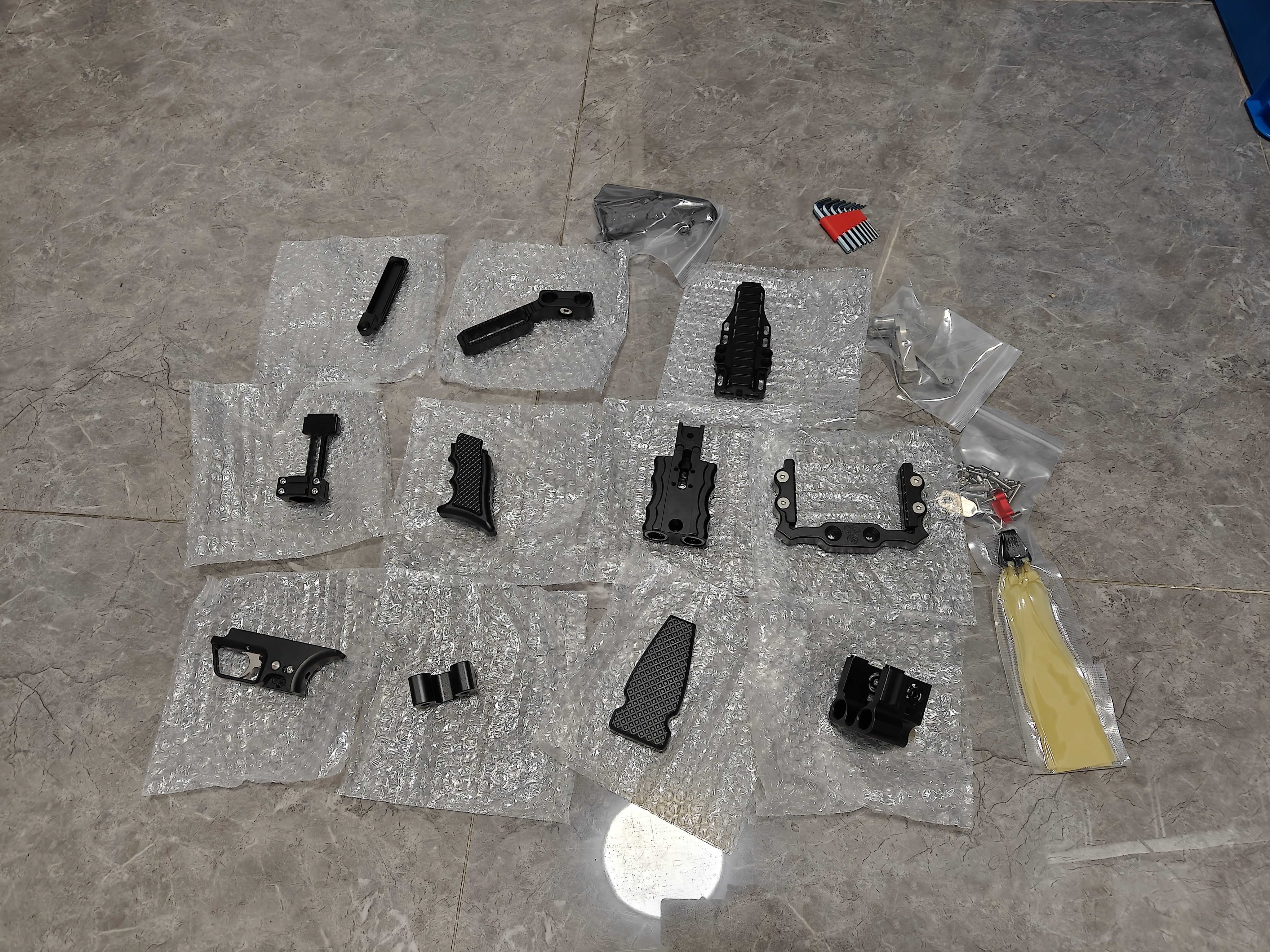 暗影16杆3516夹片弓头6061航空铝材滑块16*16撒放器送皮筋一副