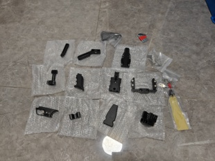 暗影16杆3516夹片弓头6061航空铝材滑块16*16撒放器送皮筋一副