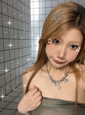 亚比y2k星星蝴蝶女项链锁骨链