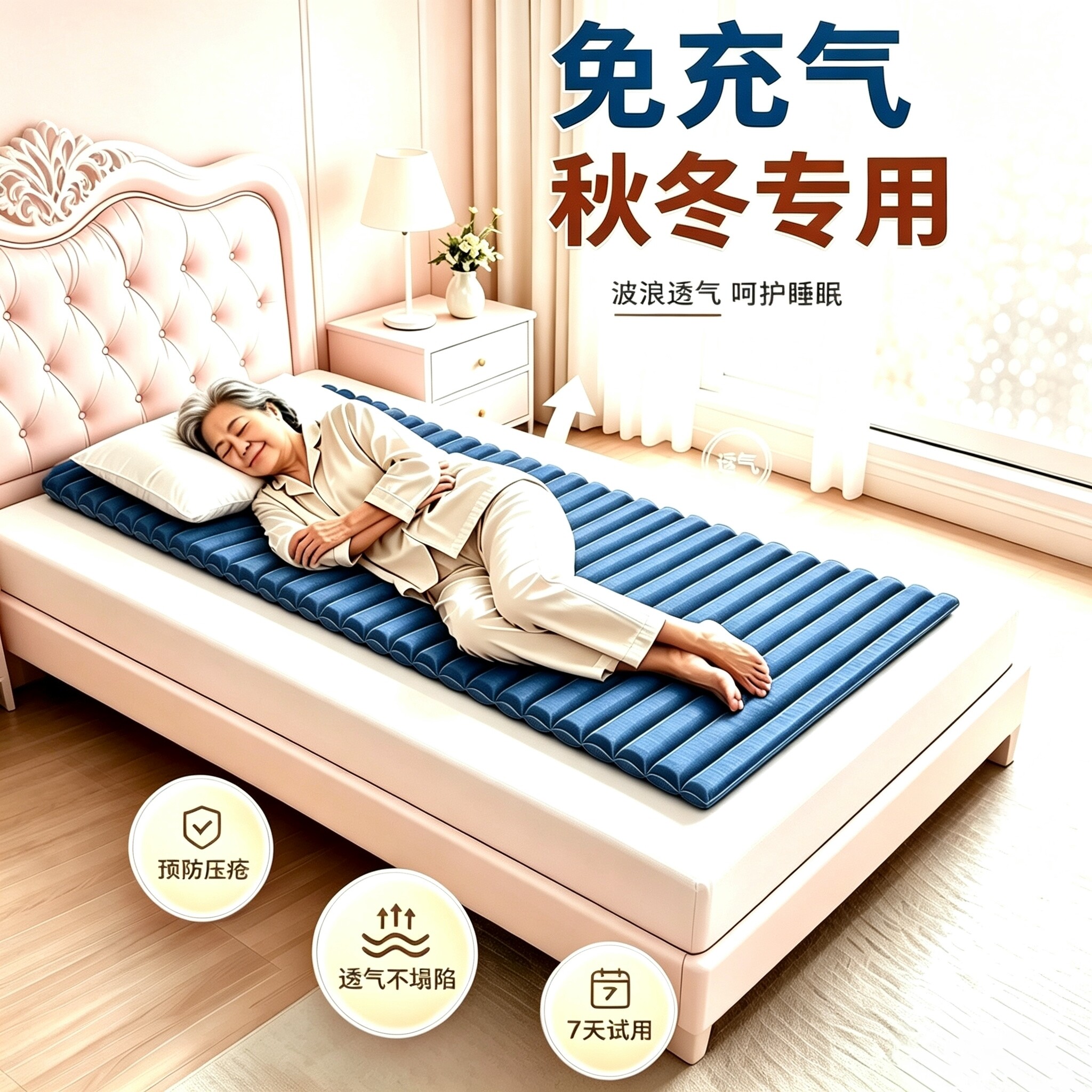 秋冬专用卧床老人防压疮褥疮垫瘫痪病人医院专用臀部久躺护理床垫
