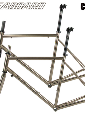 TSUNAMI海啸CR01公路自行车车架超轻珞钼钢拉丝银色配碳前叉座管